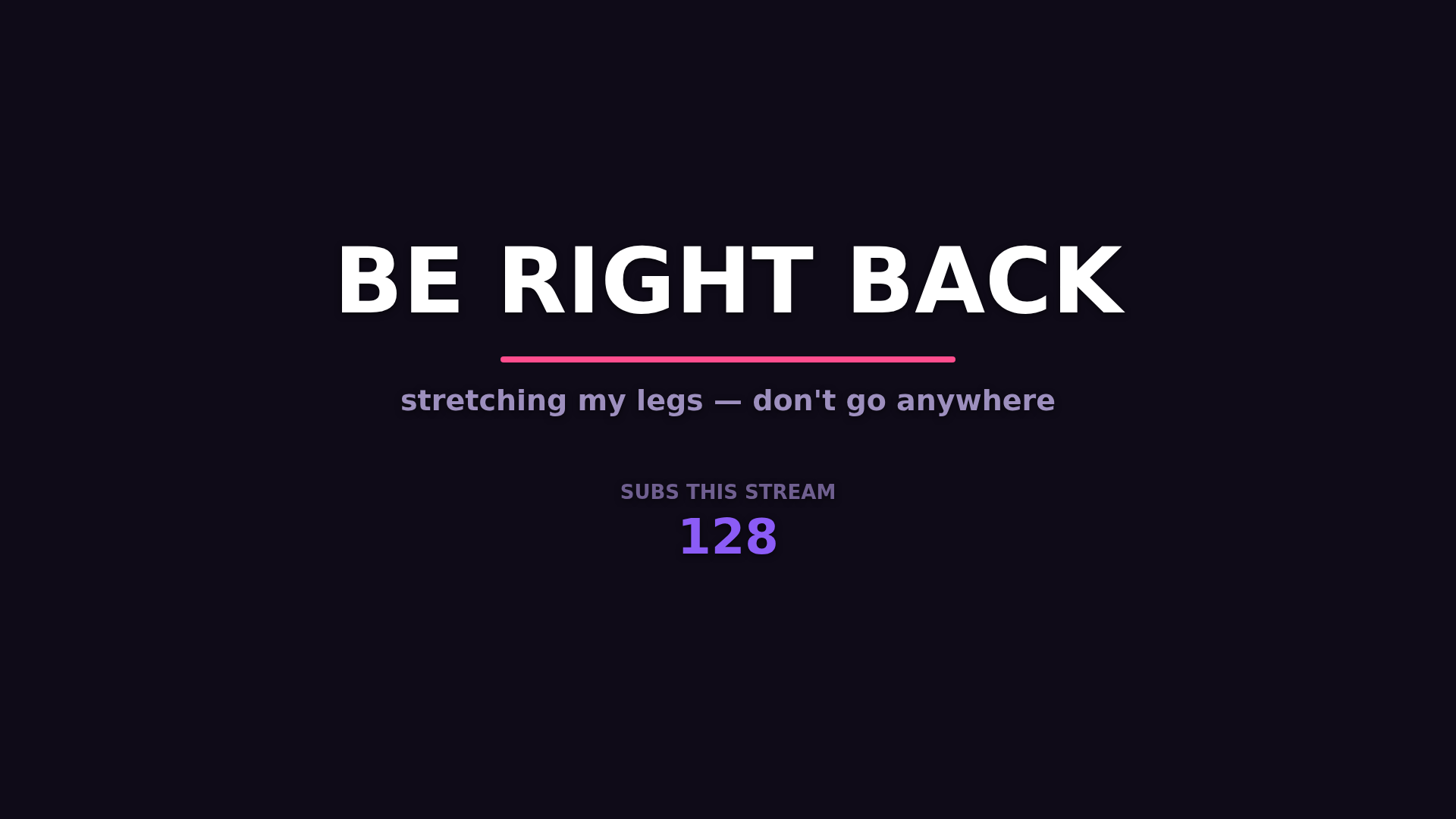 Be Right Back overlay preview