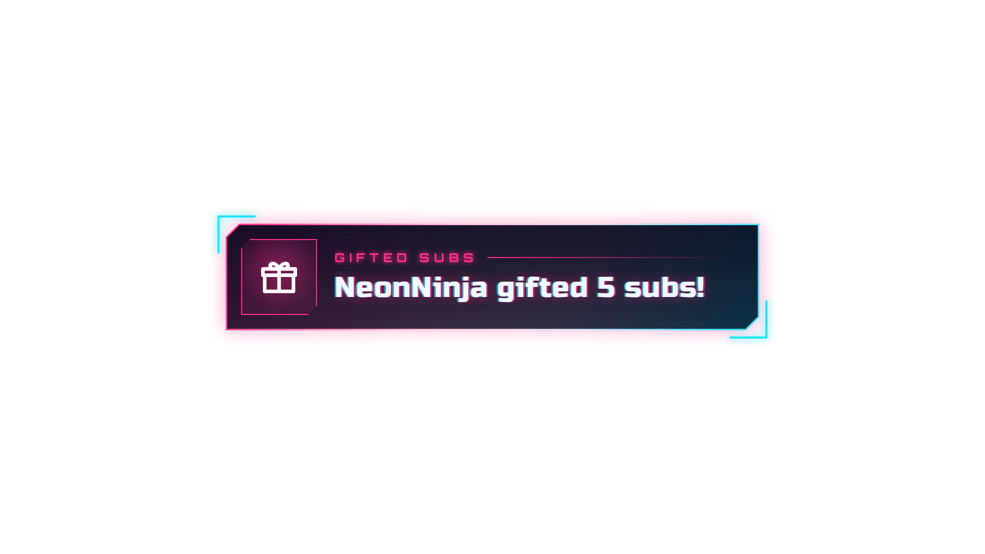 Neon District Alert Box preview